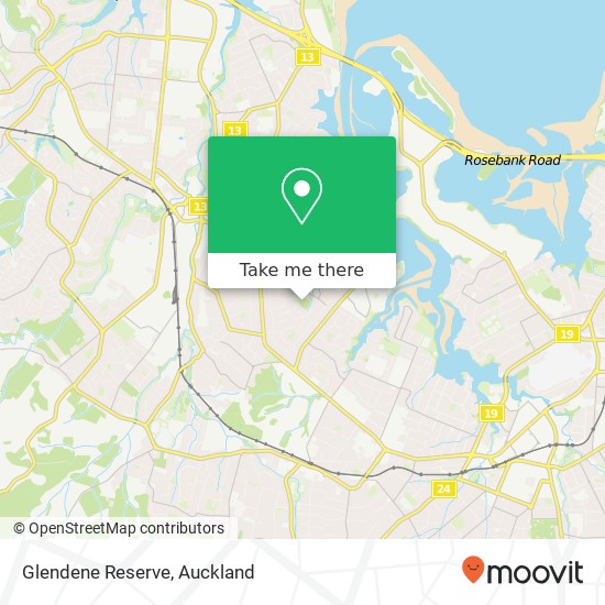 Glendene Reserve map