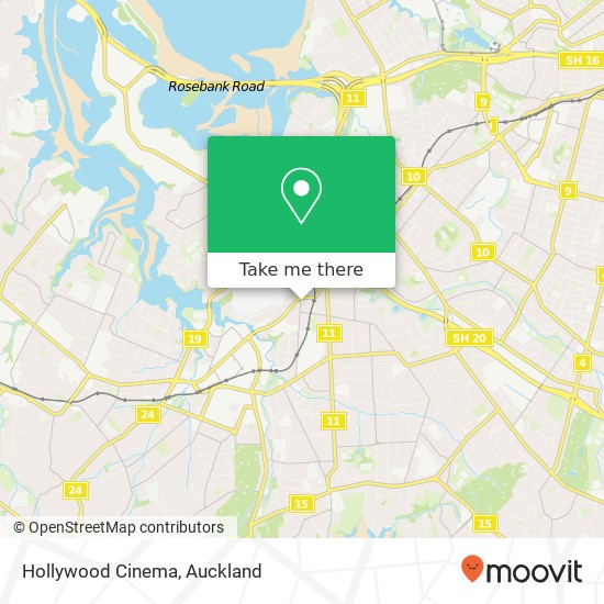 Hollywood Cinema map