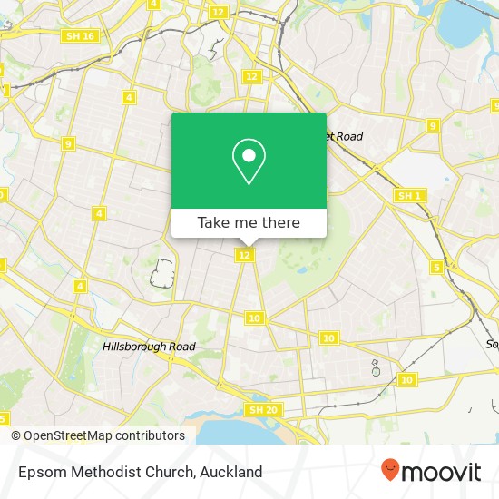 Epsom Methodist Church map