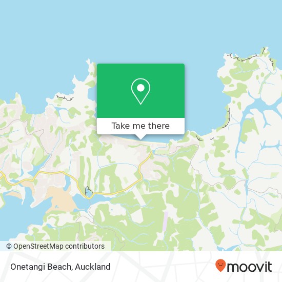 Onetangi Beach map
