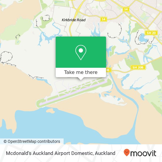 Mcdonald's Auckland Airport Domestic map