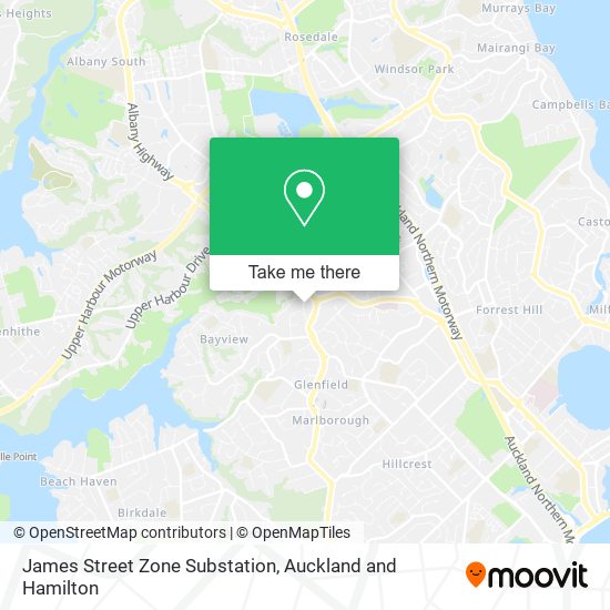 James Street Zone Substation map