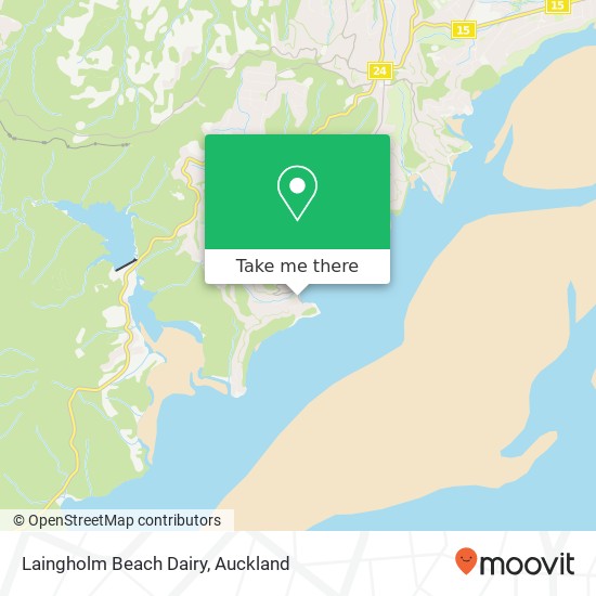 Laingholm Beach Dairy map