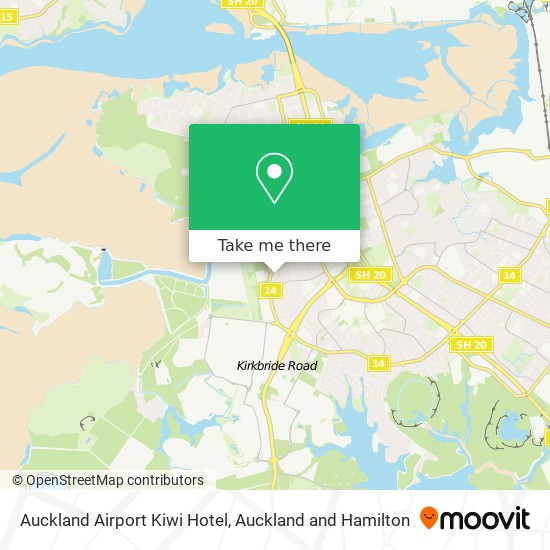 Auckland Airport Kiwi Hotel map