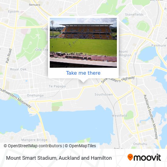 Mount Smart Stadium map