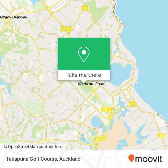 Takapuna Golf Course map