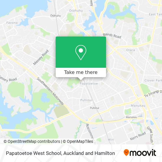 Papatoetoe West School map
