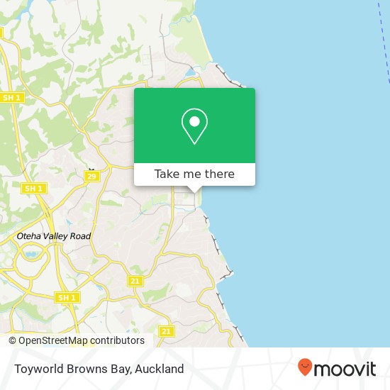Toyworld Browns Bay map