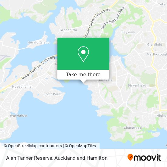 Alan Tanner Reserve map