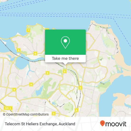 Telecom St Heliers Exchange map