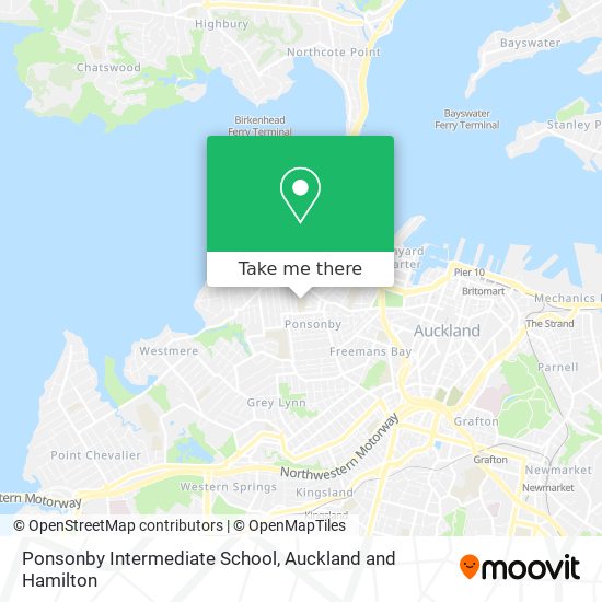 Ponsonby Intermediate School map