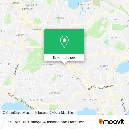 One Tree Hill College map