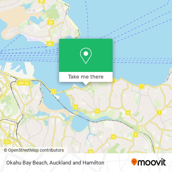 Okahu Bay Beach map