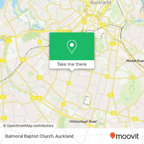 Balmoral Baptist Church map