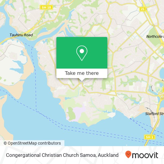 Congergational Christian Church Samoa map