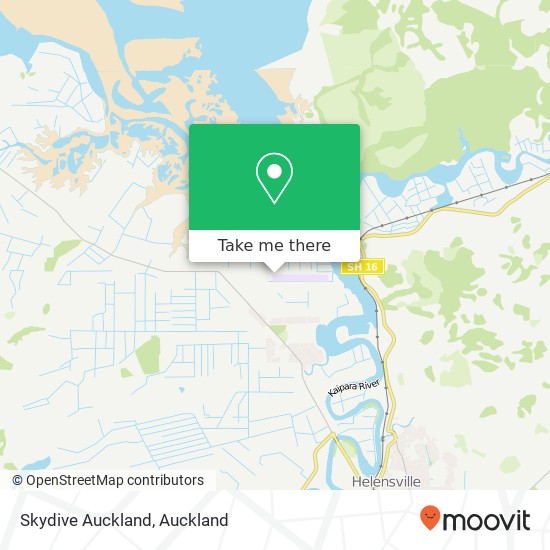 Skydive Auckland map