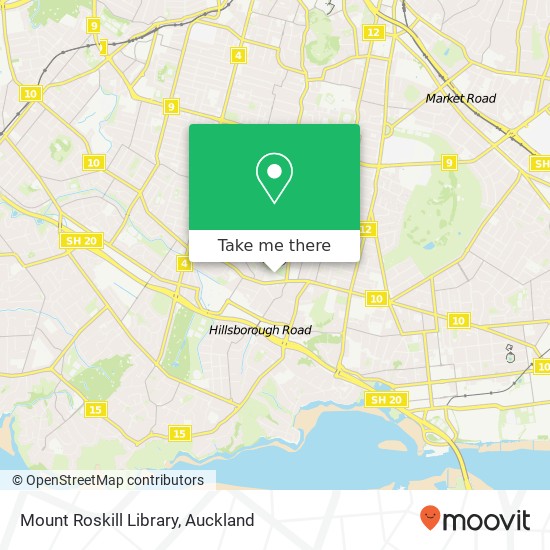 Mount Roskill Library map