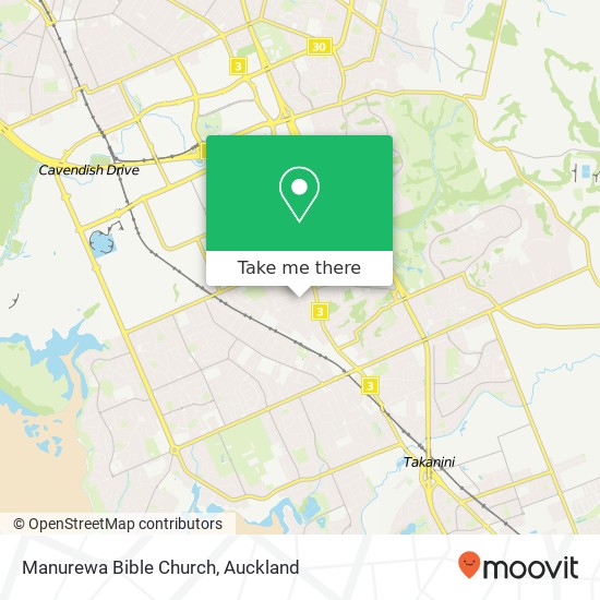 Manurewa Bible Church map