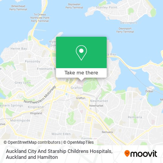 Auckland City And Starship Childrens Hospitals地图