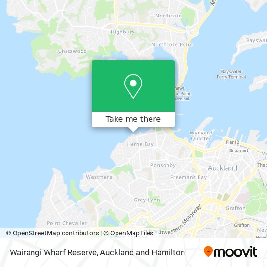 Wairangi Wharf Reserve map
