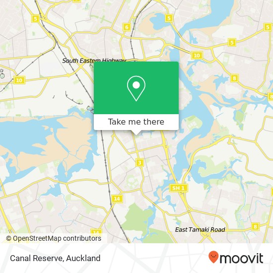 Canal Reserve map