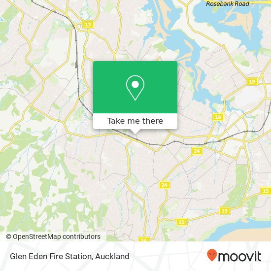 Glen Eden Fire Station map