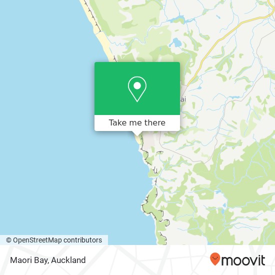 Maori Bay Beach map