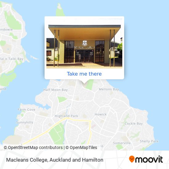 Macleans College map