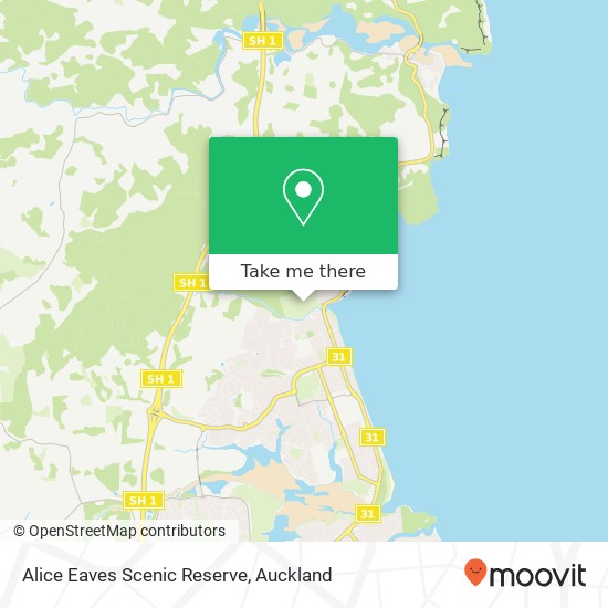 Alice Eaves Scenic Reserve map