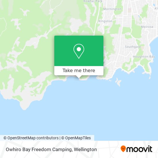 Owhiro Bay Freedom Camping map