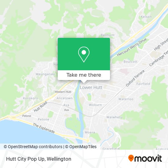 Hutt City Pop Up map
