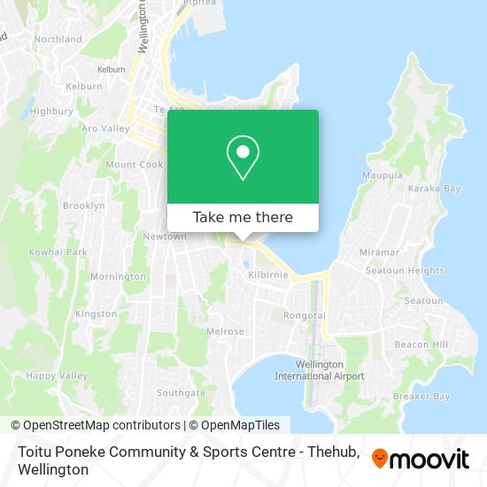 Toitu Poneke Community & Sports Centre - Thehub map