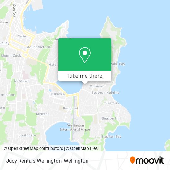 Jucy Rentals Wellington map