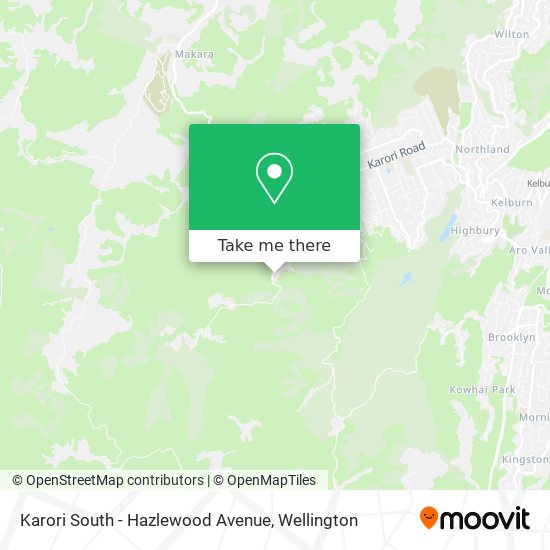 Karori South - Hazlewood Avenue map