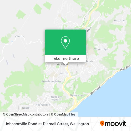 Johnsonville Road at Disraeli Street map