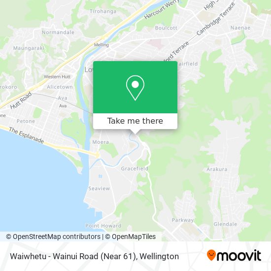 Waiwhetu - Wainui Road (Near 61) map