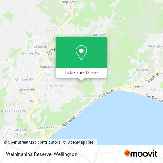 Waihinahina Reserve map