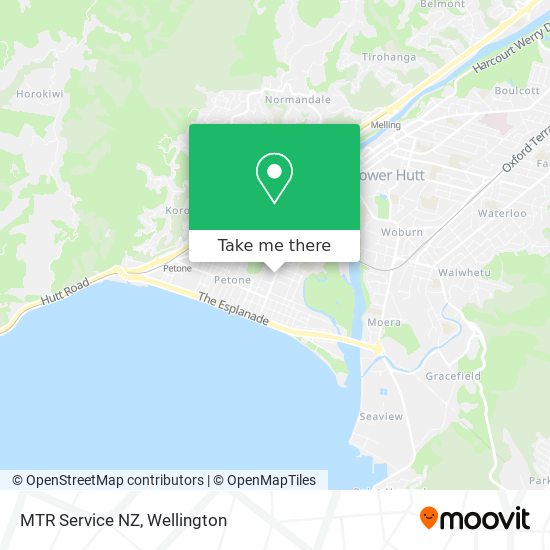 MTR Service NZ map
