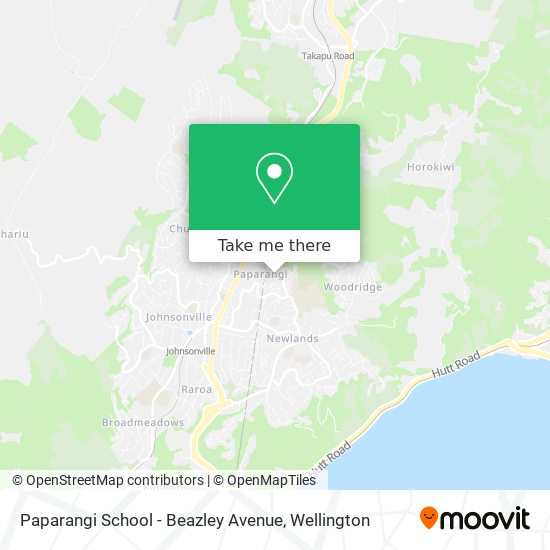 Paparangi School - Beazley Avenue map