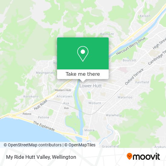 My Ride Hutt Valley map