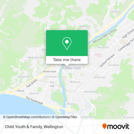 Child Youth & Family map