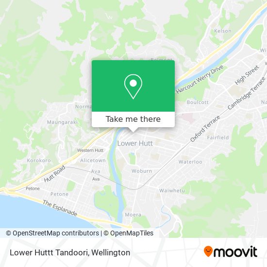 Lower Huttt Tandoori map