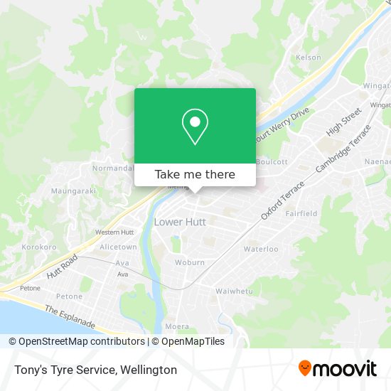 Tony's Tyre Service map
