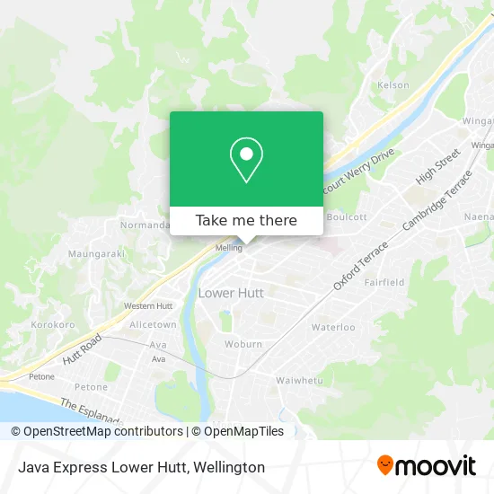 Java Express Lower Hutt map