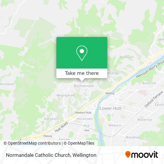 Normandale Catholic Church map