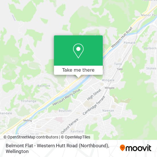 Belmont Flat - Western Hutt Road (Northbound) map