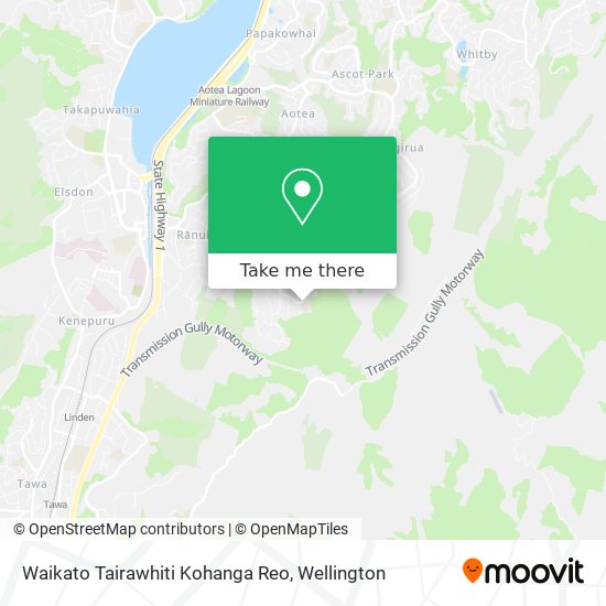 Waikato Tairawhiti Kohanga Reo map