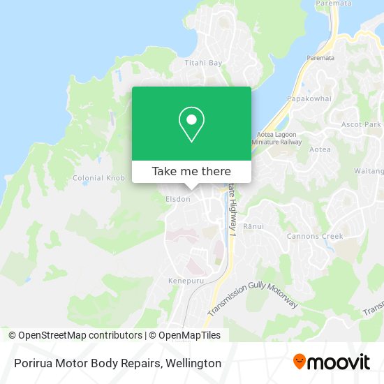 Porirua Motor Body Repairs map