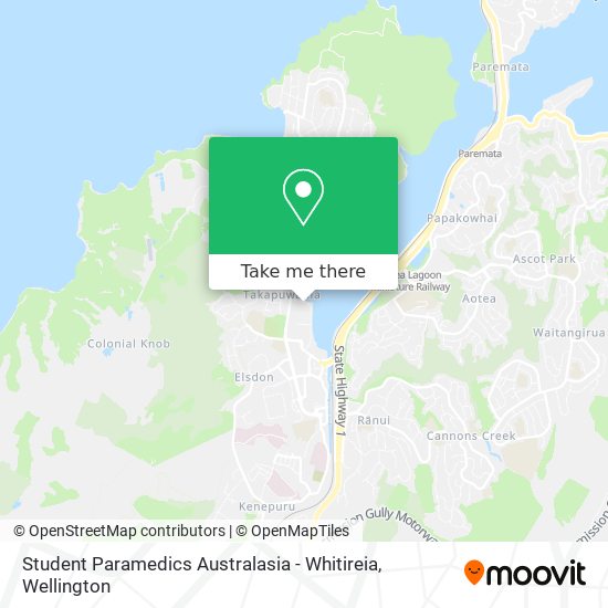 Student Paramedics Australasia - Whitireia map