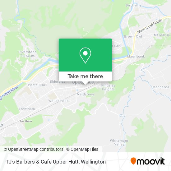TJ's Barbers & Cafe Upper Hutt map